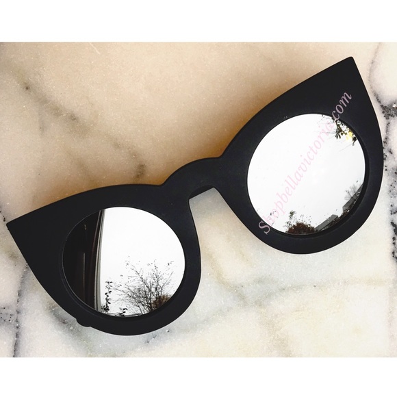 BellaVictoriaBoutique Accessories - Isela Black Matte Oversized Cat Eye Sunglasses
