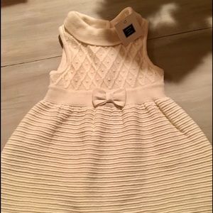 Janie and Jack Cream Sweater Dress