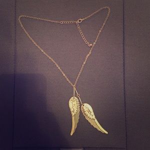 Bronze angel wing necklace