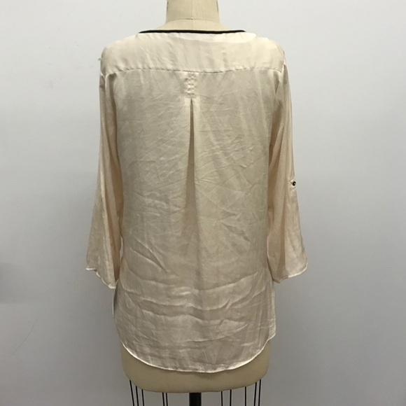 Silky Roll Up Blouse - Picture 2 of 3