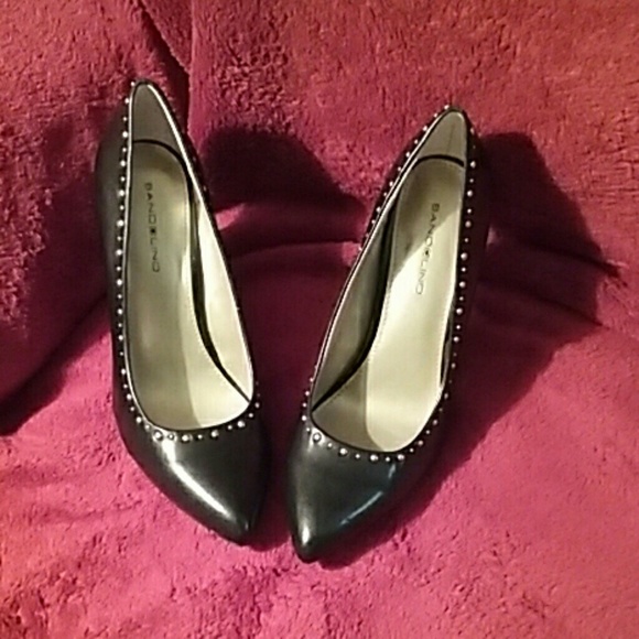 Bandolino black studded heels.