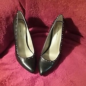 Bandolino black studded heels.