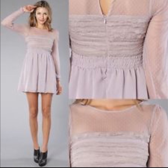 Free People Victorian lacey ruffle size 8 dress - Picture 4 of 4