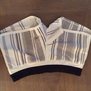 Lululemon shorts. Black, grey and white.