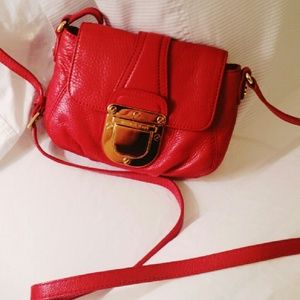 Michael kors red small cross body bag