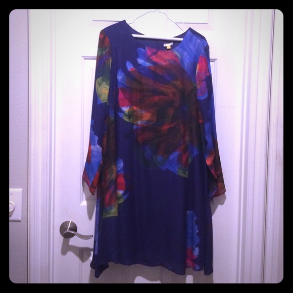 Blue flora dress