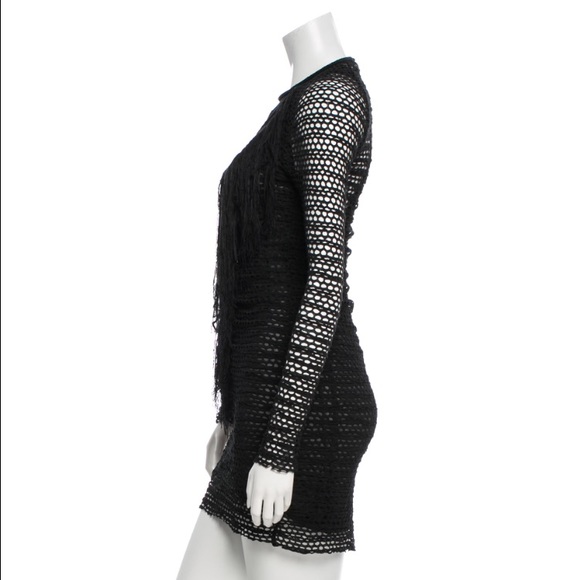Isabel Marant "Mana" fringe noir dress F/W 11 RTW - Picture 4 of 8