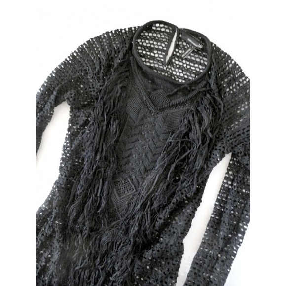 Isabel Marant "Mana" fringe noir dress F/W 11 RTW - Picture 6 of 8
