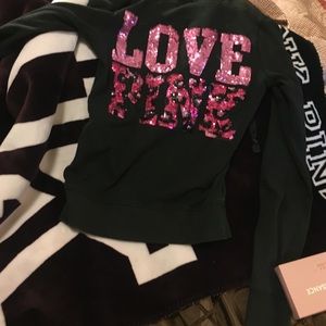 VS Pink XS Bling hoodie