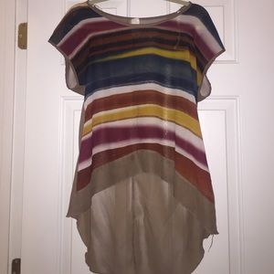 Sheer stripe top
