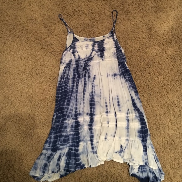Blue and White tye dye dress - Picture 1 of 4