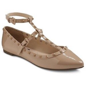 Betseyville Epic Studded Ballet Flats in blush