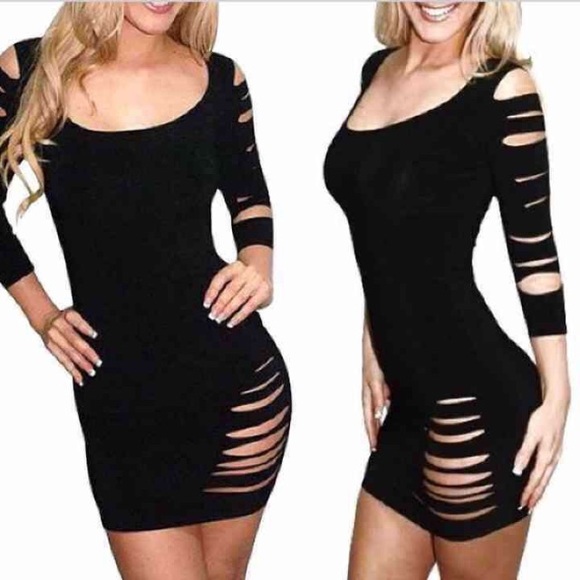Black barracuda dress