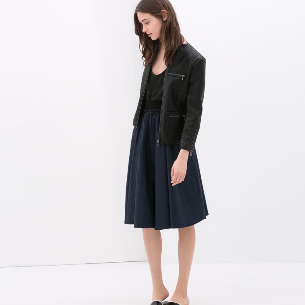 Zara Quilted Faux Leather Jacket