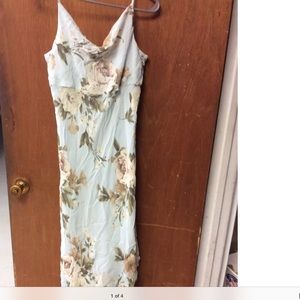 Ann Taylor blue floral silk dress sz 10 SALE