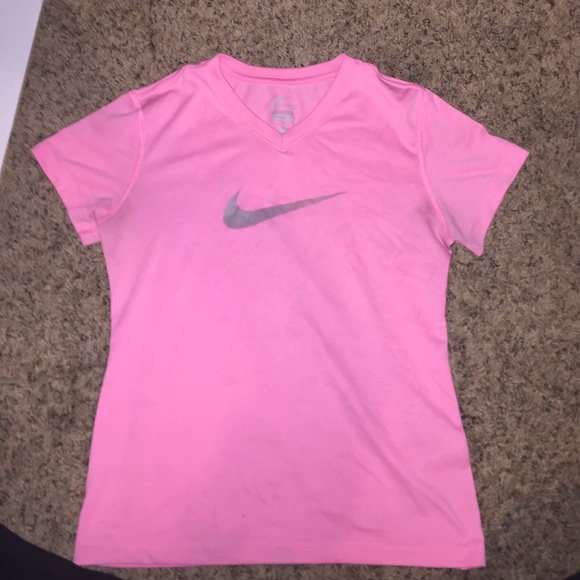 pink nike dri-fit shirt