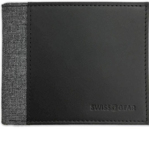 SwissGear Men's Bifold Wallet Heathered Black&Gray