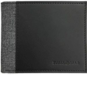 SwissGear Men's Bifold Wallet Heathered Black&Gray