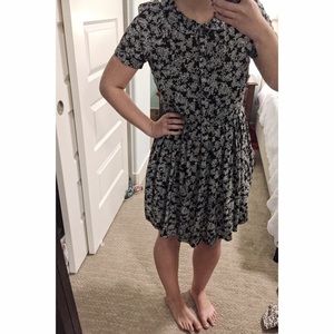 Floral Print Collared Dress