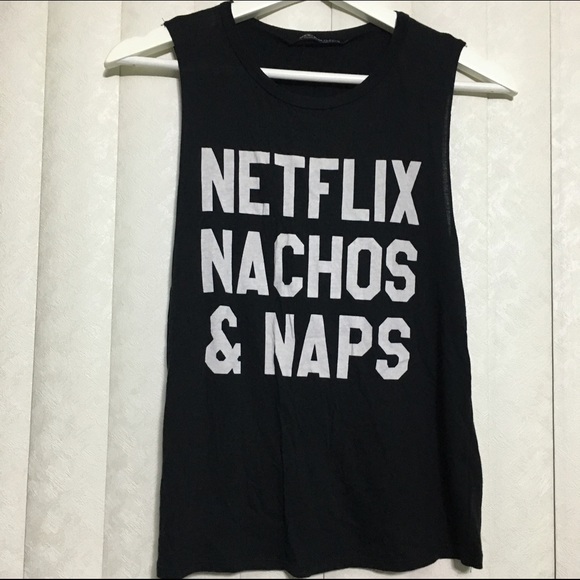 Netflix Nachos & Naps black tank top