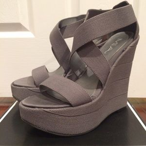 MIA Papparazzi Pewter Platform Wedge
