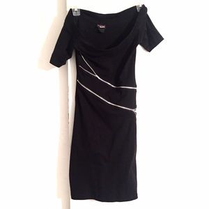 S/M Short Sleeved Zipper Dress