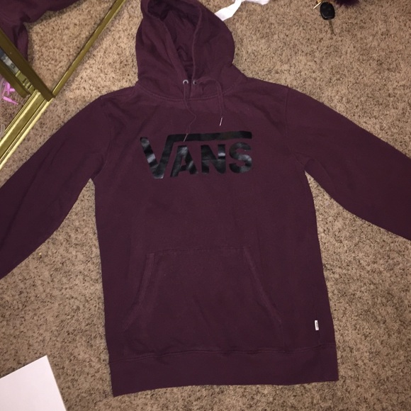 burgandy vans hoodie
