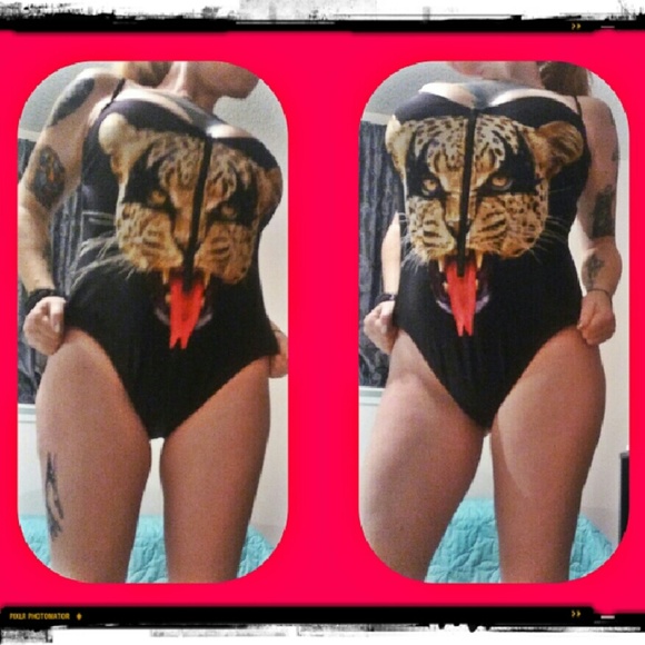 Iron Fist one piece swimsuit Jaguar tiger leopard