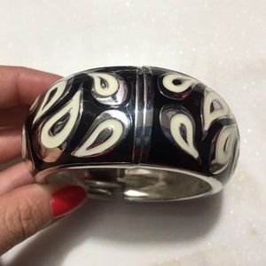 Cute silver and black bracelet