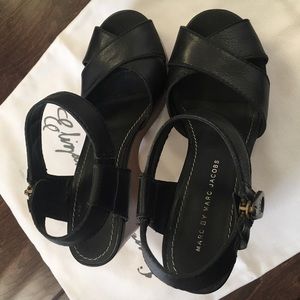 SHOE FEST🎉 MARC by Marc Jacobs Blk Wedges Sz 37