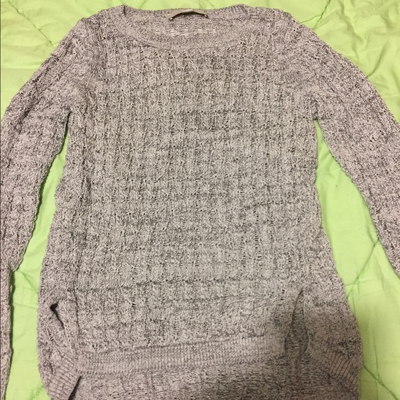 Long sleeve grey LOFT high low sweater