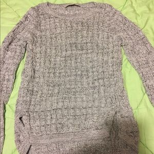 Long sleeve grey LOFT high low sweater