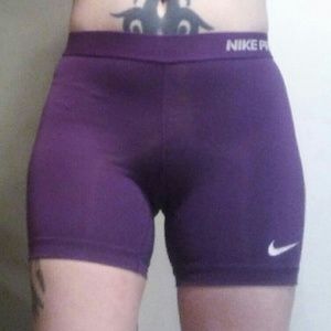 Nike Dri-FIT Pro compression shorts purple size M