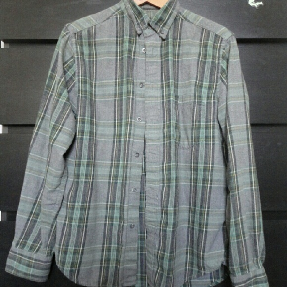 Grunge Green Grey Flannel