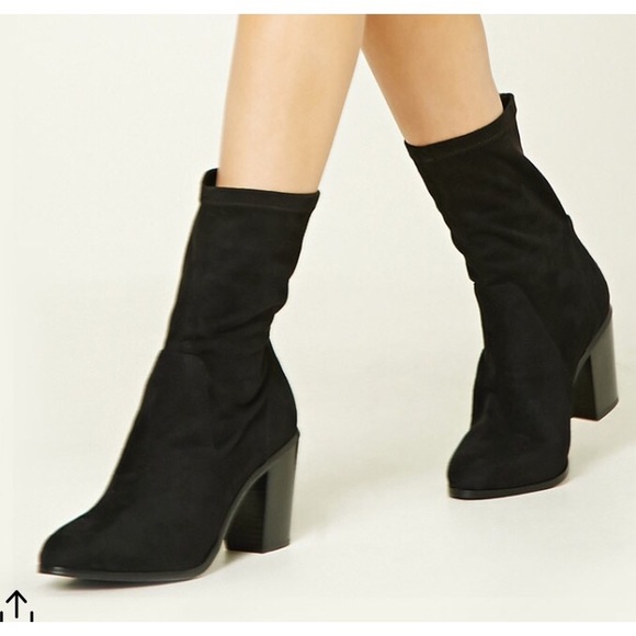 Faux suede boots