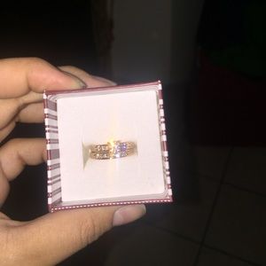 5.5 engagement ring with 10k rose gold plated