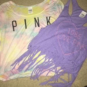 2 pink/ VS shirts
