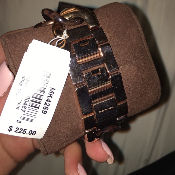 Rose gold MK watch