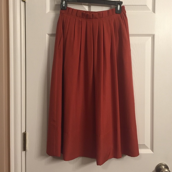 J. Crew Double Pleated Midi Skirt