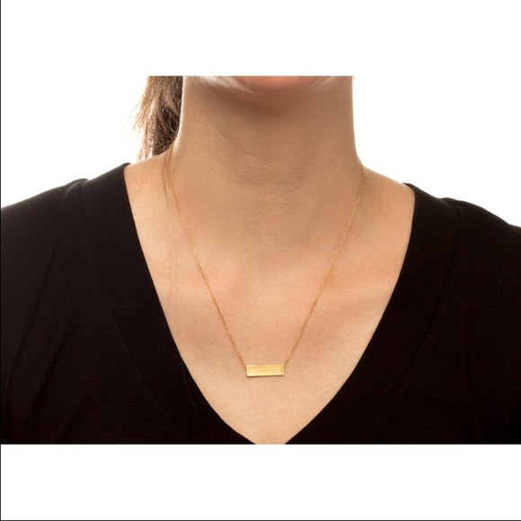 Silver Bar Dainty Necklace - Picture 3 of 3