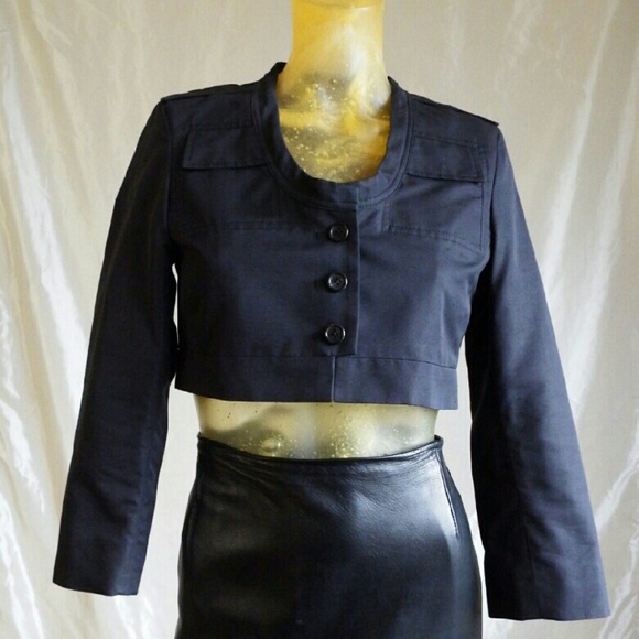 Marc Jacobs Jackets Coats Marc Jacobs Military Style Black Bolero Jacket Poshmark poshmark