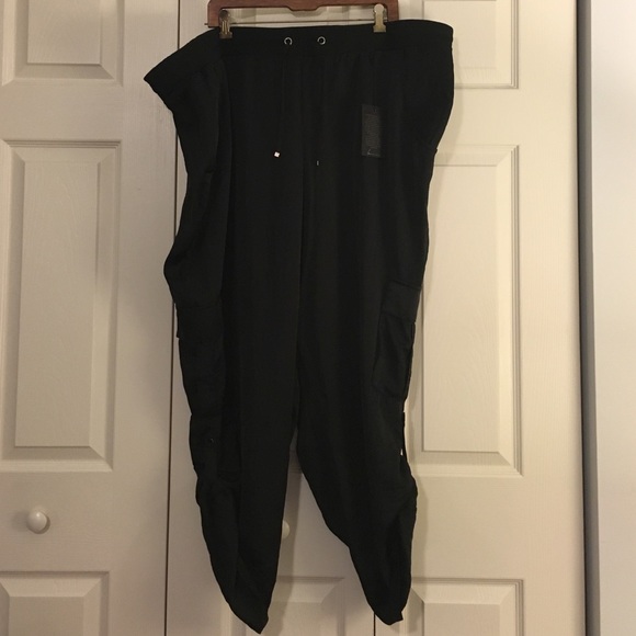 Lane Bryant Lane Collection Satin Cargo Pants