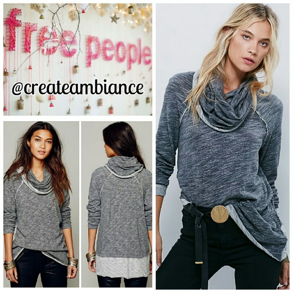 Free People Cowl Neck Pullover Sweater