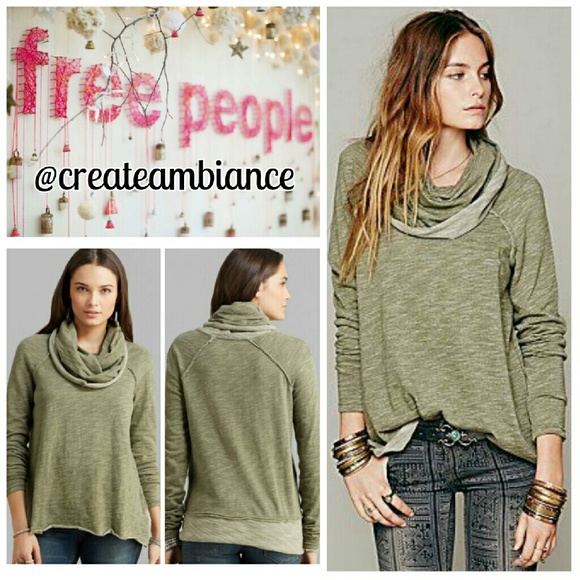Free People Cowl Neck Pullover Sweater