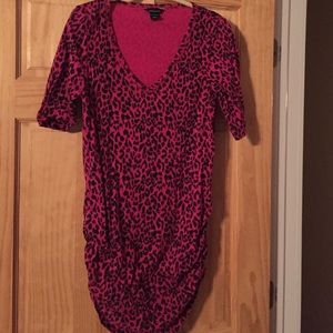 Pink leopard tunic