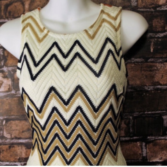 Chevron Knit Bodycon Dress - Picture 4 of 5