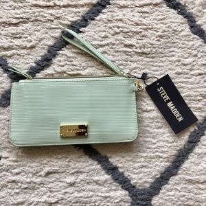 Mint green Steve Madden clutch NWT