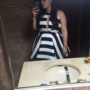 Beautiful Blue Navy and White Dress