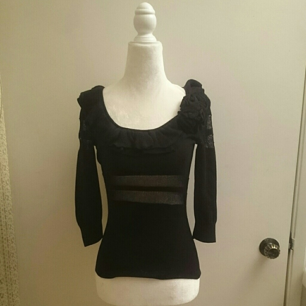 Bebe Three-Quarter-Sleeve Top