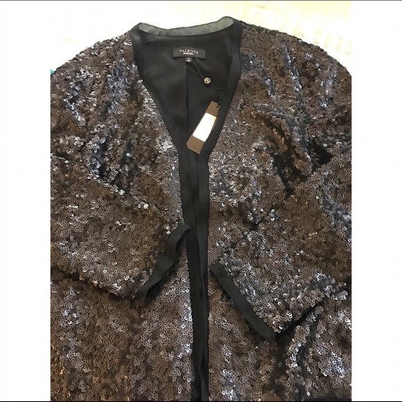 Talbots sequined open jacket - Picture 2 of 3